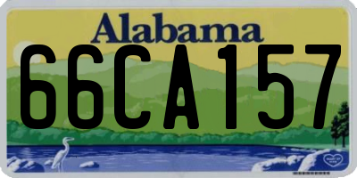AL license plate 66CA157