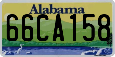AL license plate 66CA158