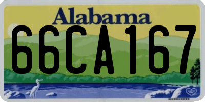 AL license plate 66CA167