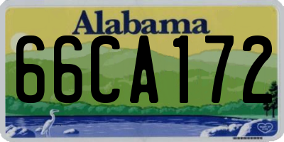AL license plate 66CA172