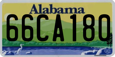 AL license plate 66CA180