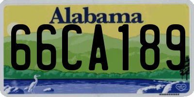 AL license plate 66CA189