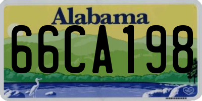 AL license plate 66CA198