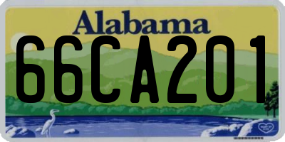AL license plate 66CA201