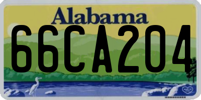 AL license plate 66CA204
