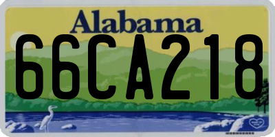 AL license plate 66CA218
