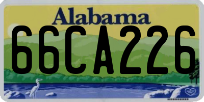 AL license plate 66CA226