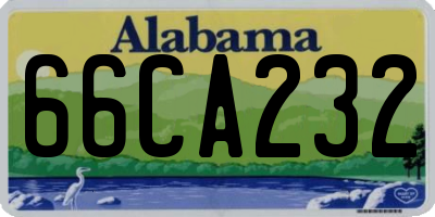 AL license plate 66CA232