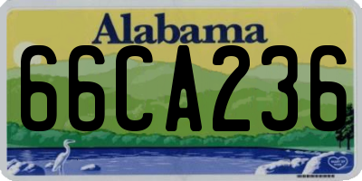 AL license plate 66CA236