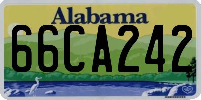 AL license plate 66CA242