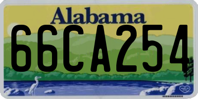 AL license plate 66CA254