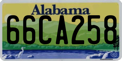 AL license plate 66CA258