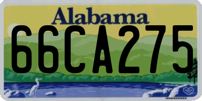 AL license plate 66CA275