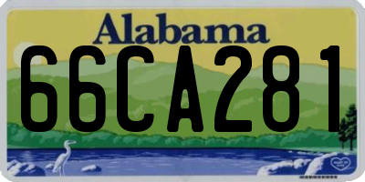 AL license plate 66CA281