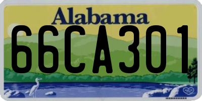 AL license plate 66CA301