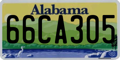 AL license plate 66CA305