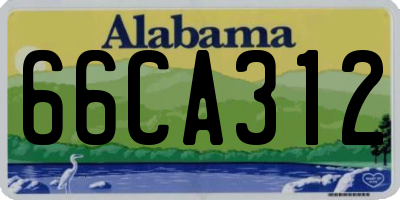 AL license plate 66CA312