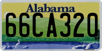 AL license plate 66CA320
