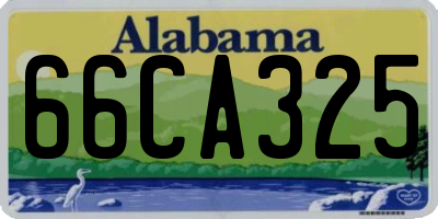 AL license plate 66CA325