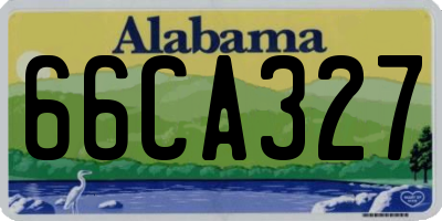 AL license plate 66CA327