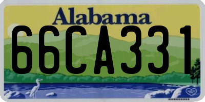 AL license plate 66CA331