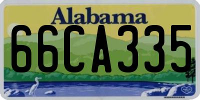 AL license plate 66CA335