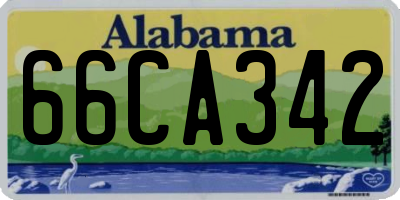 AL license plate 66CA342