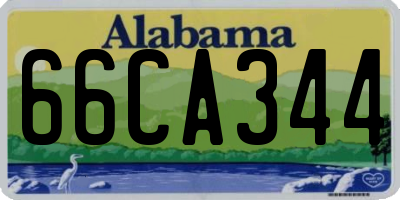 AL license plate 66CA344