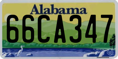 AL license plate 66CA347
