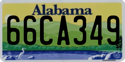AL license plate 66CA349