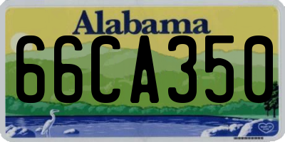 AL license plate 66CA350