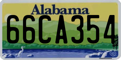 AL license plate 66CA354
