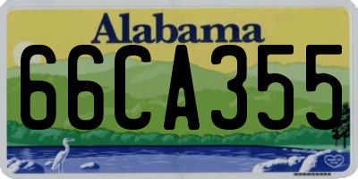AL license plate 66CA355