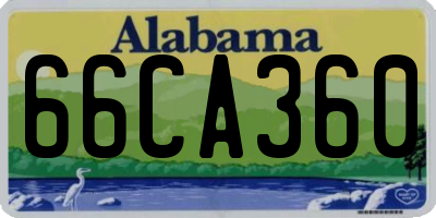 AL license plate 66CA360
