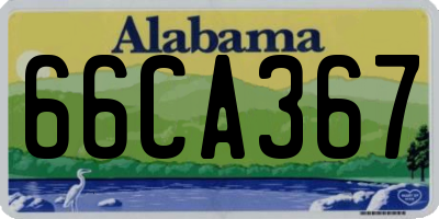 AL license plate 66CA367
