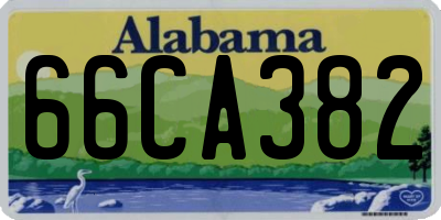 AL license plate 66CA382