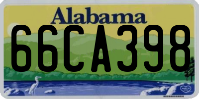 AL license plate 66CA398