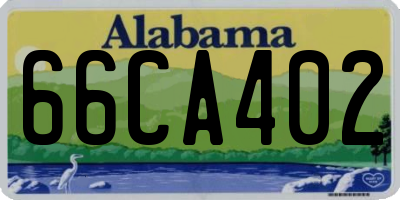 AL license plate 66CA402