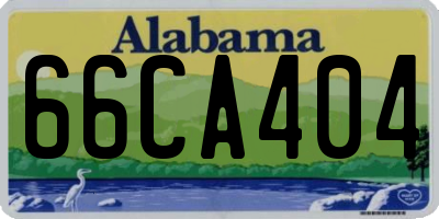 AL license plate 66CA404