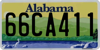AL license plate 66CA411