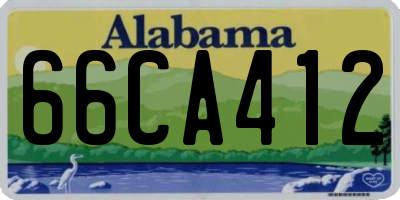 AL license plate 66CA412
