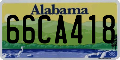 AL license plate 66CA418