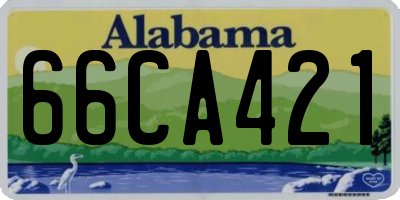 AL license plate 66CA421