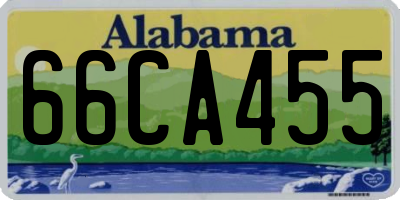 AL license plate 66CA455
