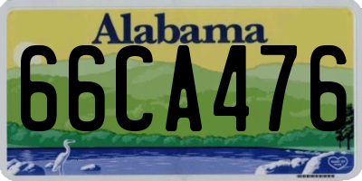 AL license plate 66CA476