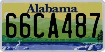 AL license plate 66CA487