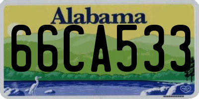 AL license plate 66CA533