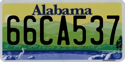 AL license plate 66CA537