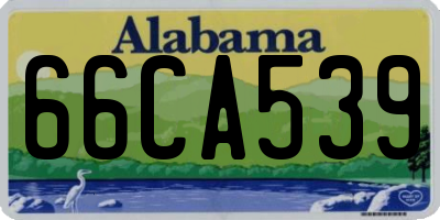 AL license plate 66CA539