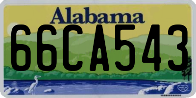 AL license plate 66CA543